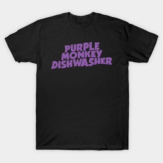 Purple Monkey Dishwasher T-Shirt by winstongambro